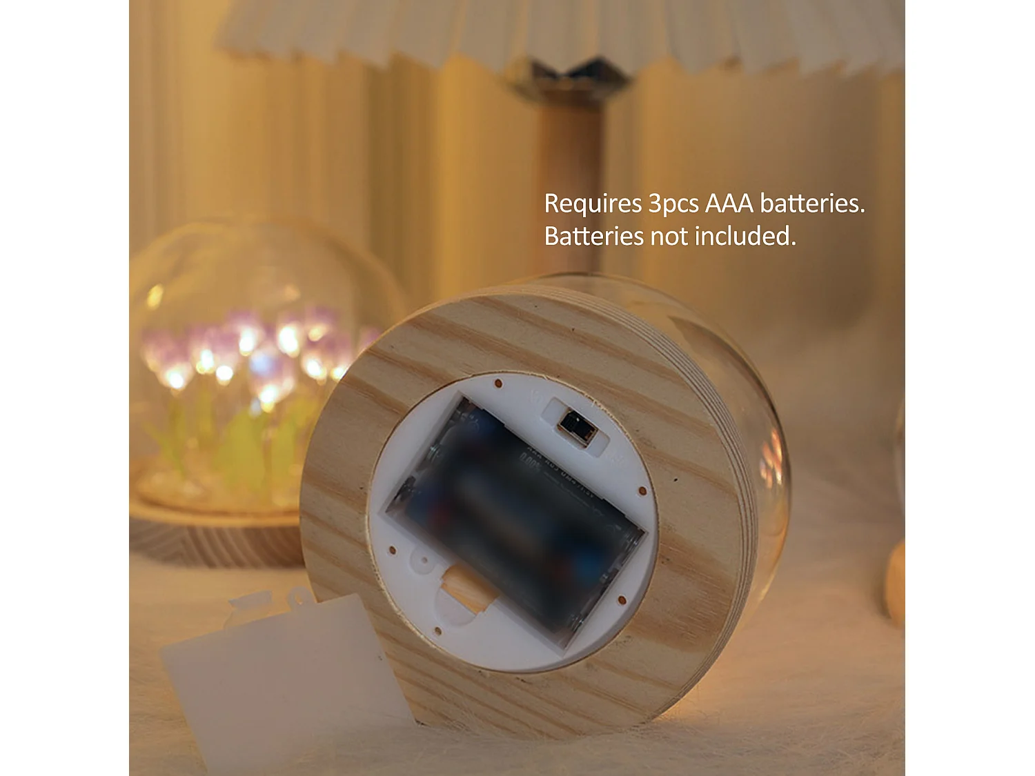 Luz de presença DIY, luz de presença LED recarregável para crianças, candeeiro de cabeceira, luz de presença tulipa DIY