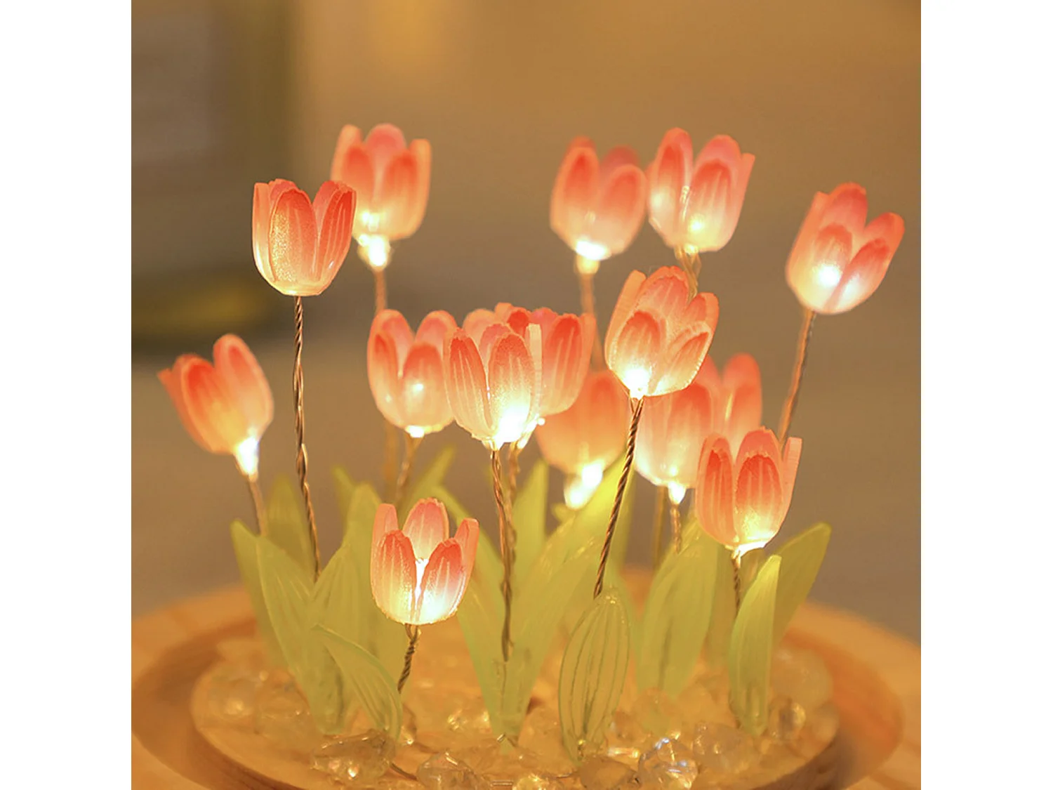 Luce notturna fai da te, luce notturna per bambini a LED ricaricabile, lampada da comodino, luce notturna fai da te a forma di tulipano