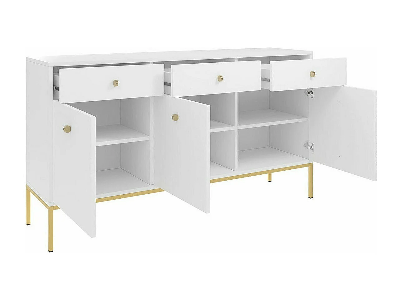 Aparador AMBIHOME ALPHA Branco 154x39x83cm