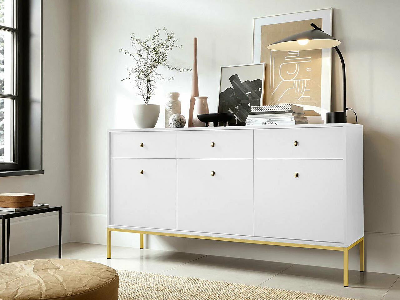 Aparador AMBIHOME ALPHA Branco 154x39x83cm