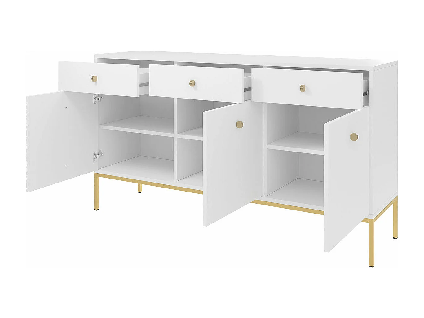 Aparador AMBIHOME ALPHA Branco 154x39x83cm