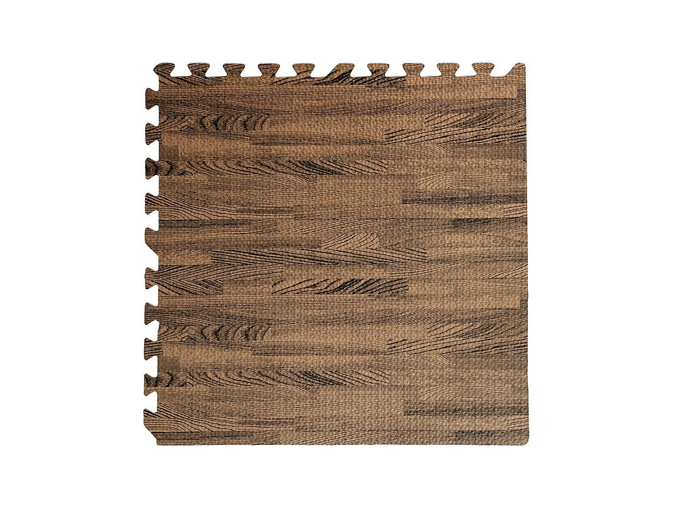 4PCS Alfombra suave tipo rompecabezas EFECTO MADERA DE NOGAL 60 x 60 x 0,8 cm para juegos infantiles en interiores