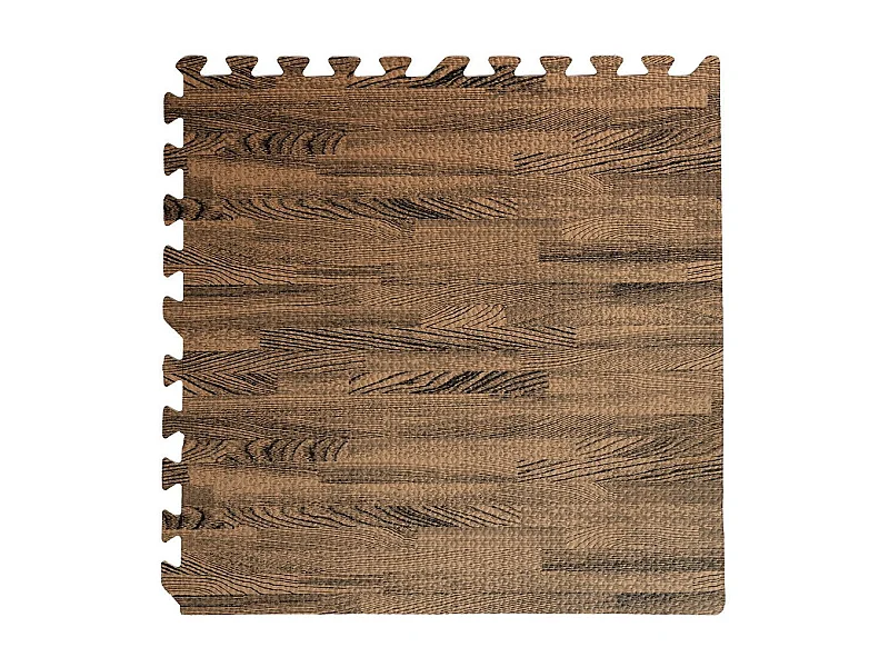 4 Stück weicher Puzzle-Teppich mit Walnussholz-Effekt, 60 x 60 x 0,8 cm, für Kinder zum Spielen im Innenbereich