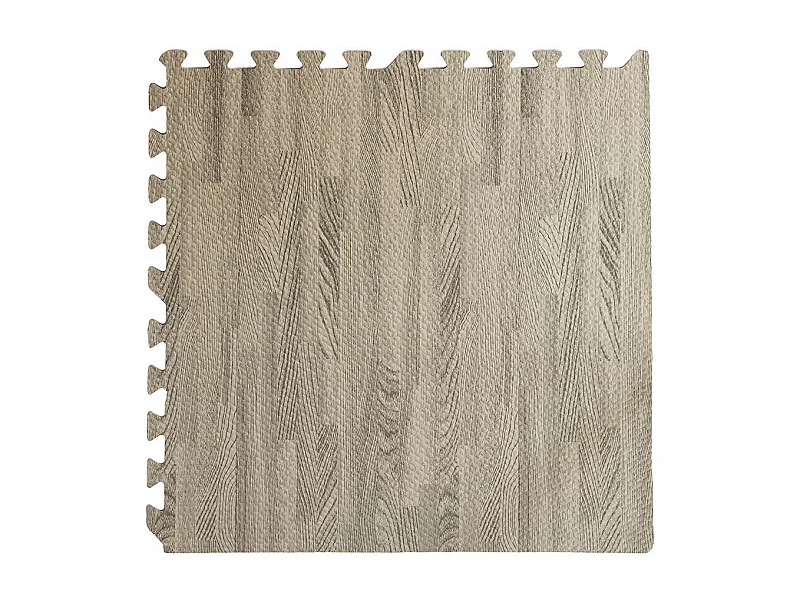 4PZ Tappeto tappetino puzzle morbido EFFETTO LEGNO CENERE 60 x 60 x 0,8 cm per bambini gioco da interno