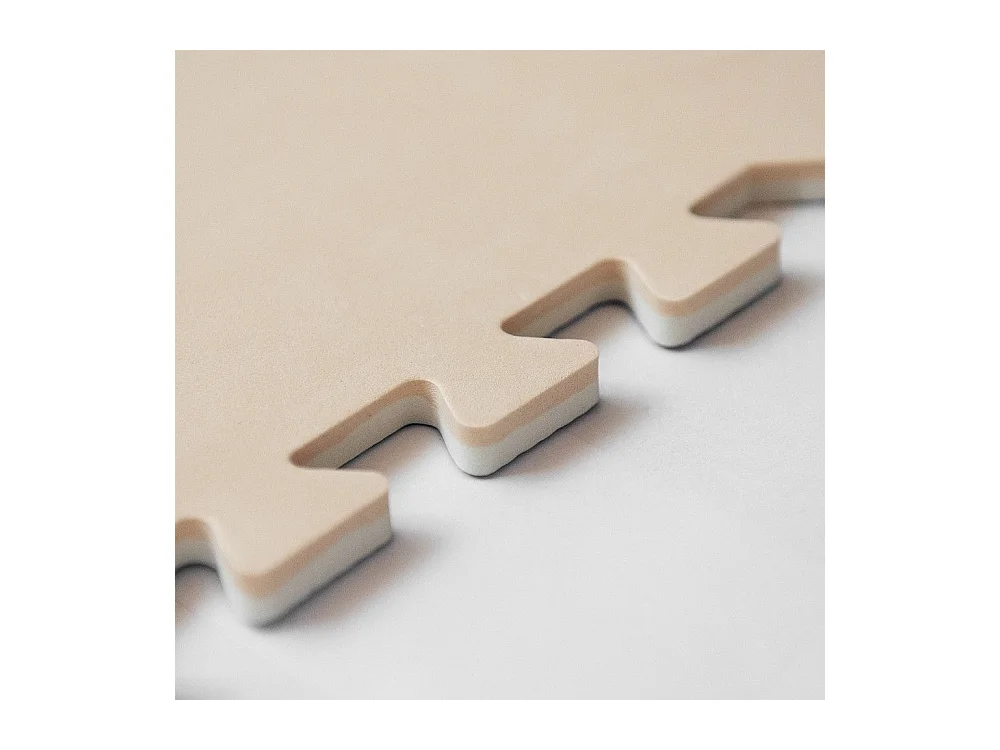 4 Stück weicher Puzzlematten-Teppich mit Eschenholz-Effekt, 60 x 60 x 0,8 cm, für Kinder zum Spielen im Innenbereich