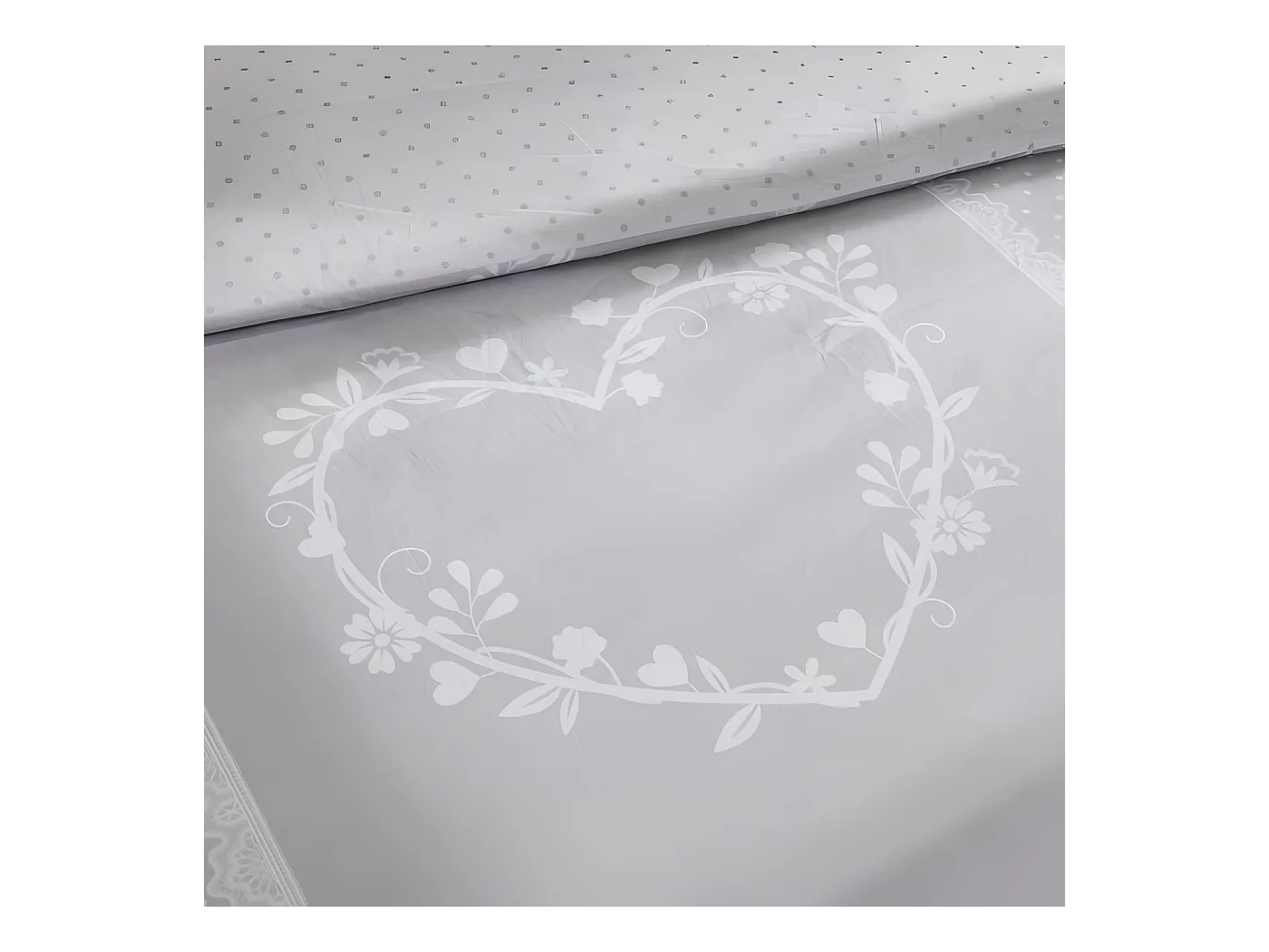 Housse de couette imprimée + 2 quadrants assortis, 100% coton. M/HeartAcero.01 220x240cm