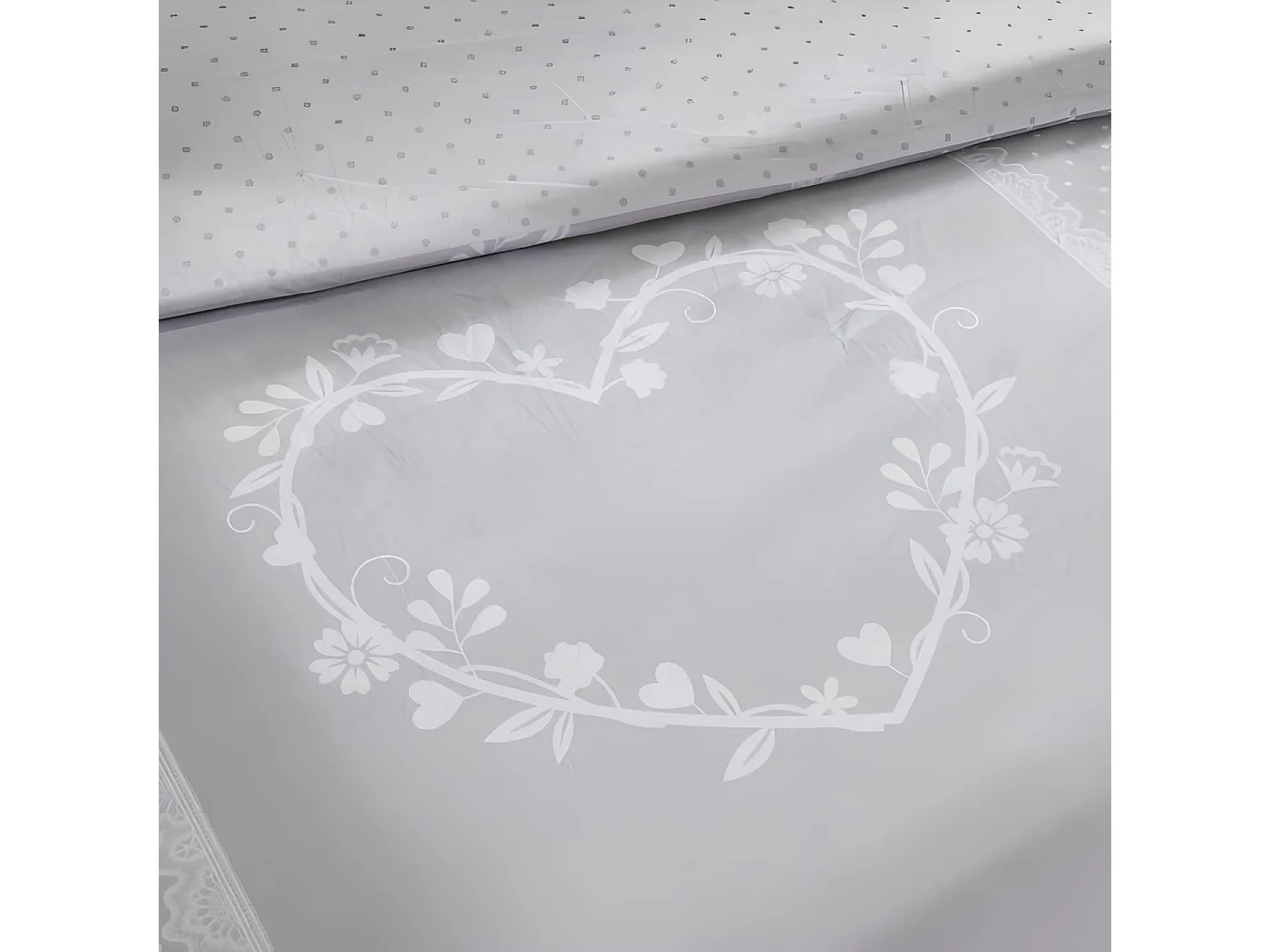 Copripiumino stampato + 2 quadranti coordinati, 100% cotone. M/HeartAcero.01 220x240cm