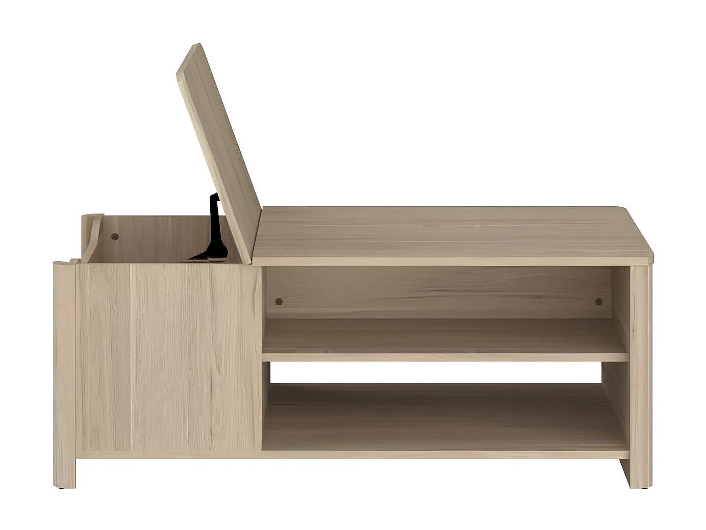 Mesa de centro rectangular BETTY - Tablero de partículas recubierto de papel - roble - Clásico - 110 x 42 x 60 cm