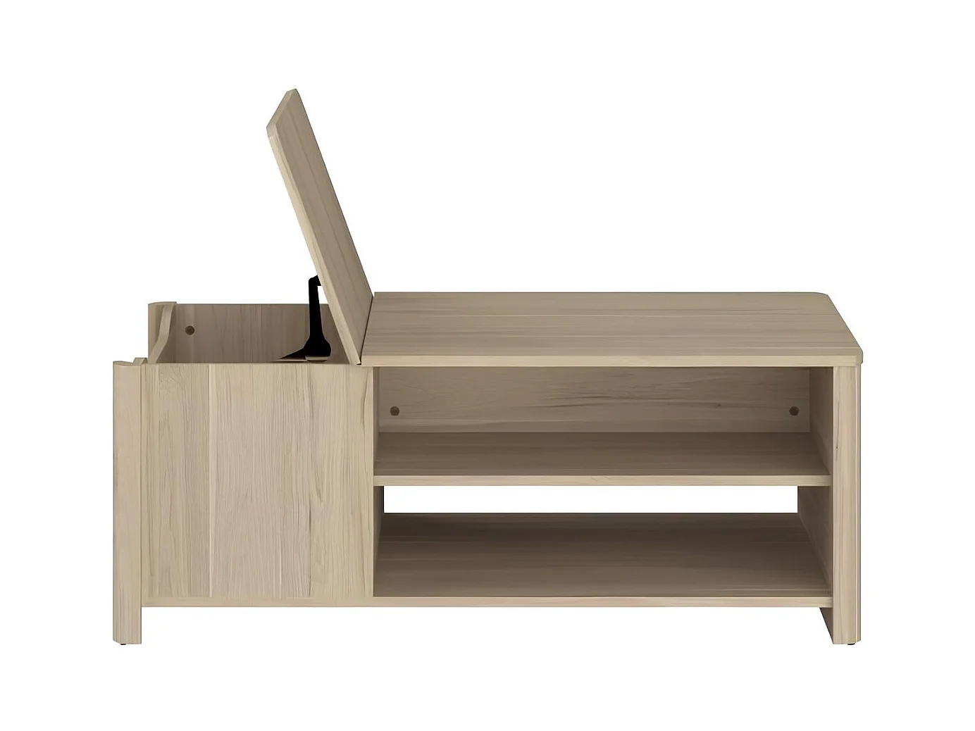 Rechteckiger Couchtisch BETTY Papierbeschichtete Spanplatte Eiche Klassisch 110 x 42 x 60 cm