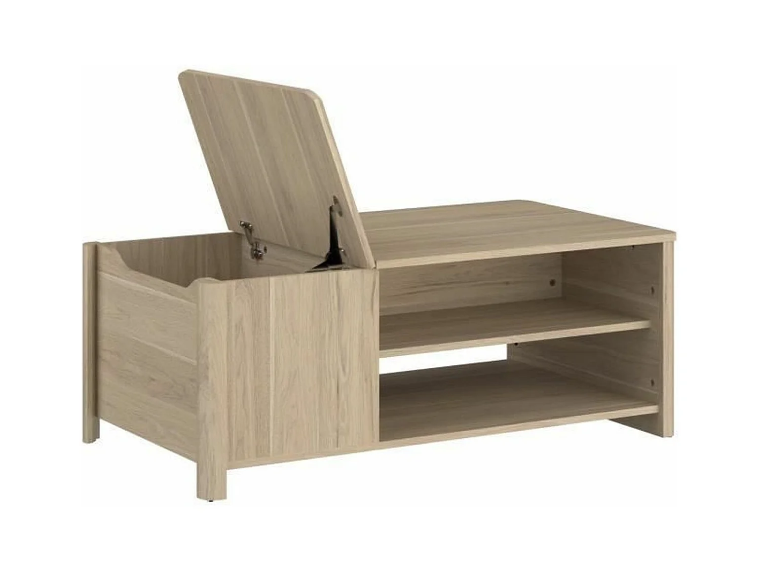 Rechteckiger Couchtisch BETTY Papierbeschichtete Spanplatte Eiche Klassisch 110 x 42 x 60 cm