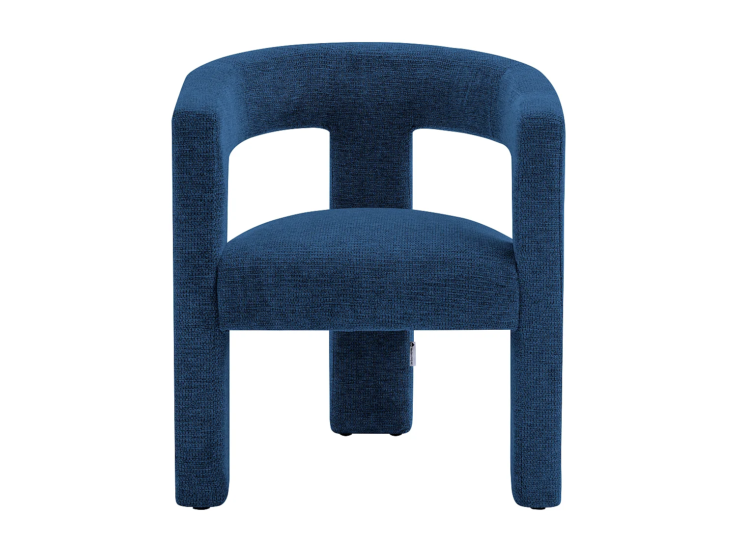Fauteuil en tissu texturé bleu FAVINA