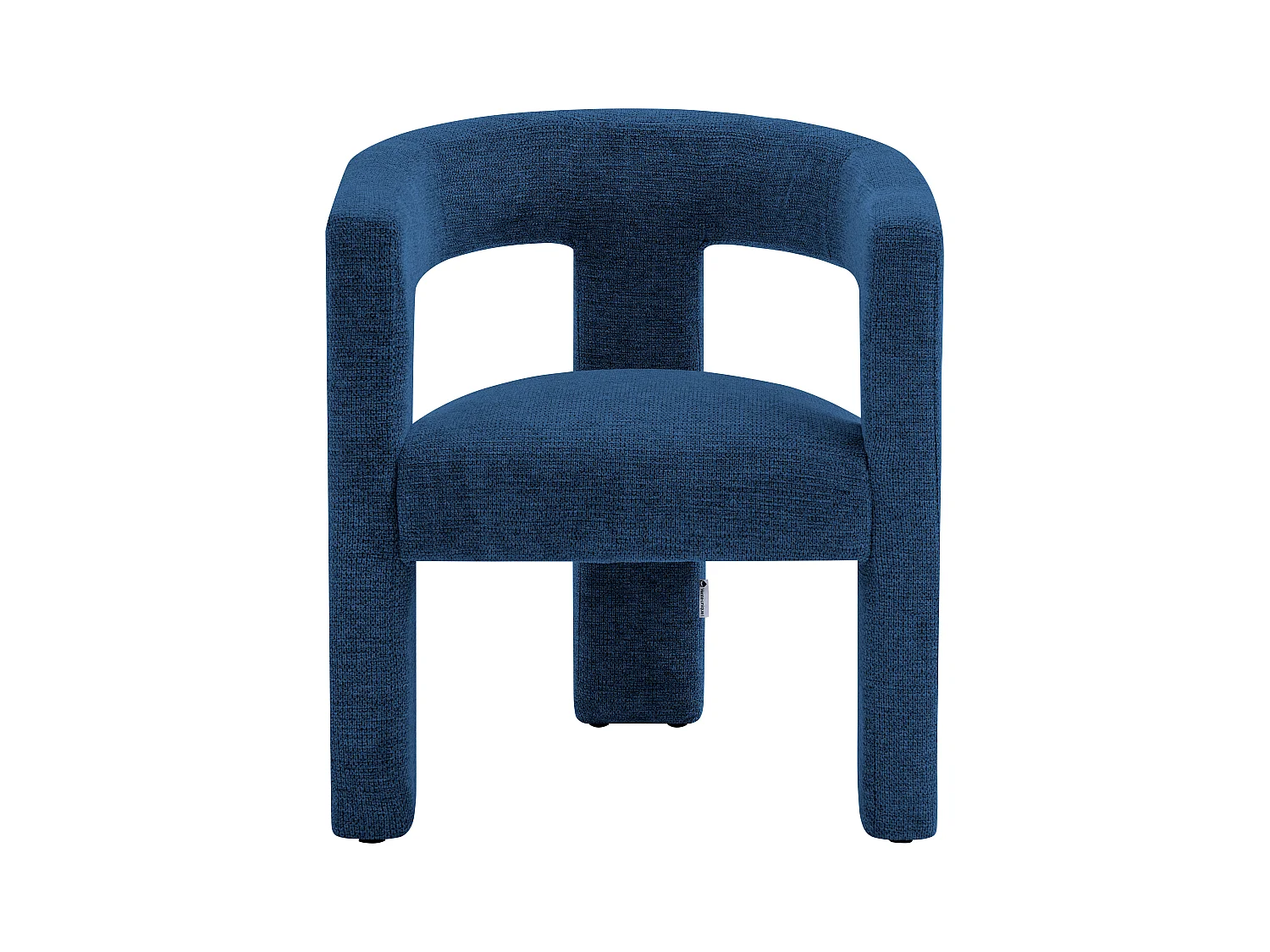 Sillón de tela texturizada azul FAVINA