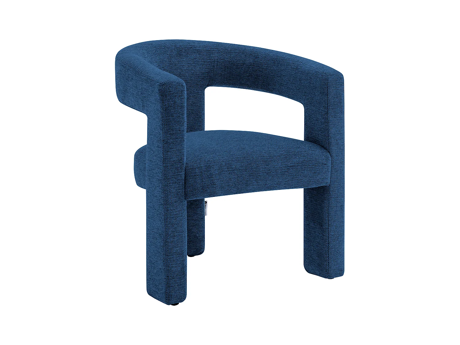 Sillón de tela texturizada azul FAVINA
