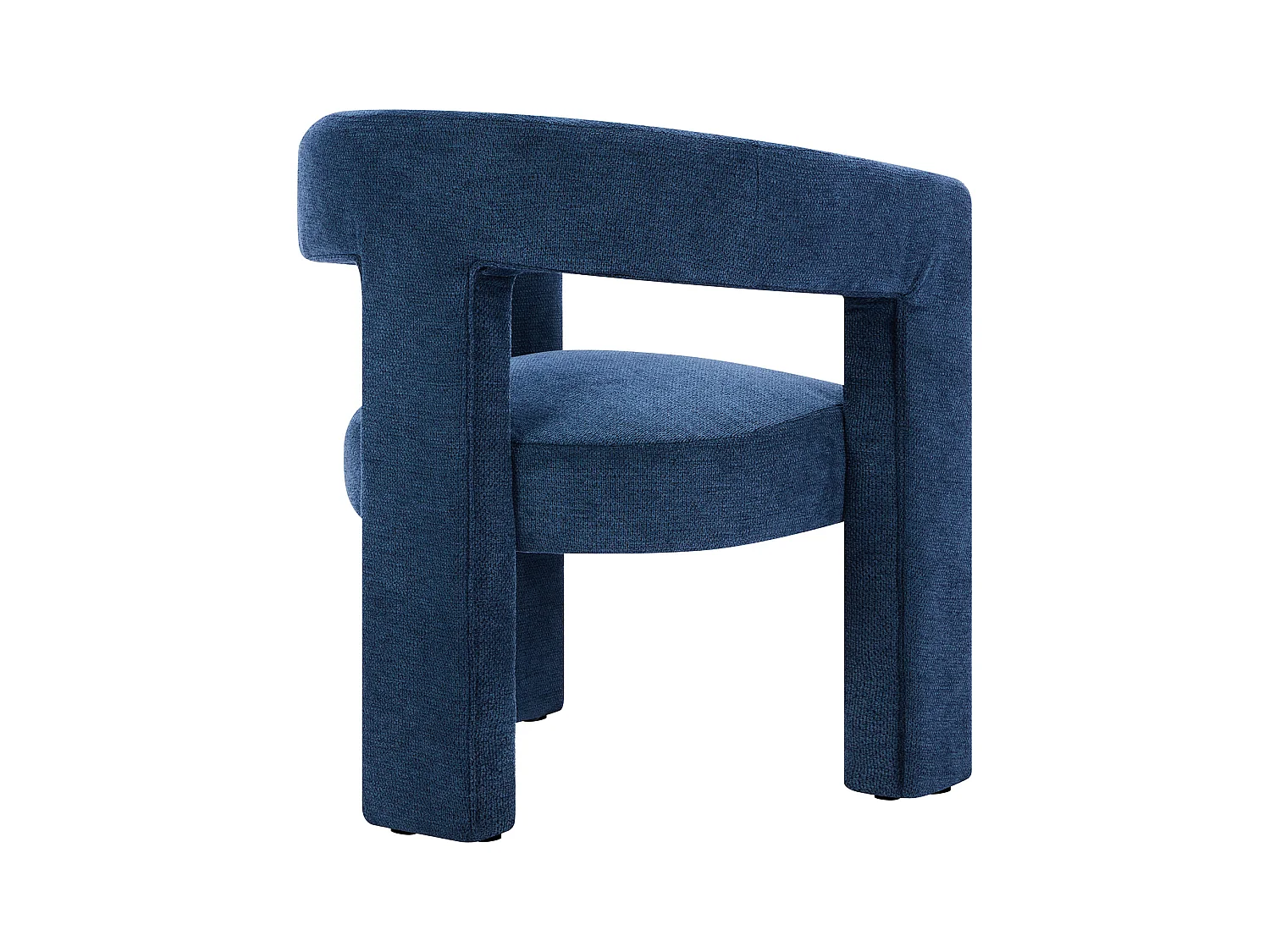 Sillón de tela texturizada azul FAVINA