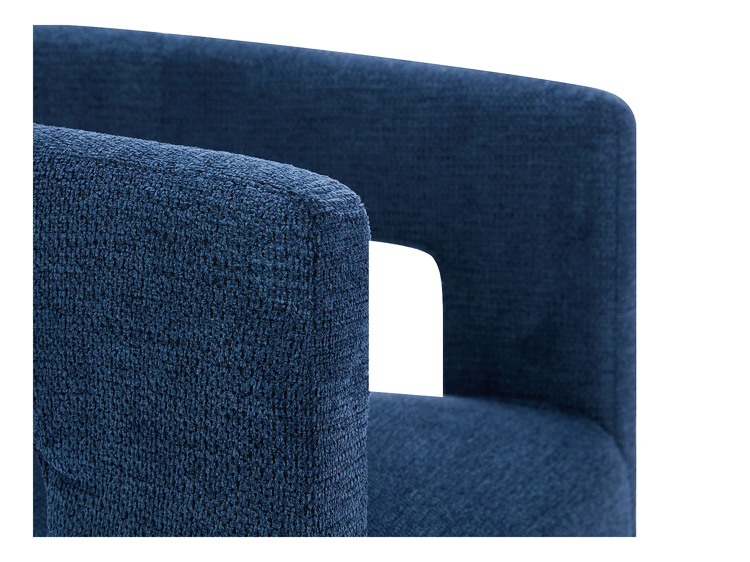 Sillón de tela texturizada azul FAVINA