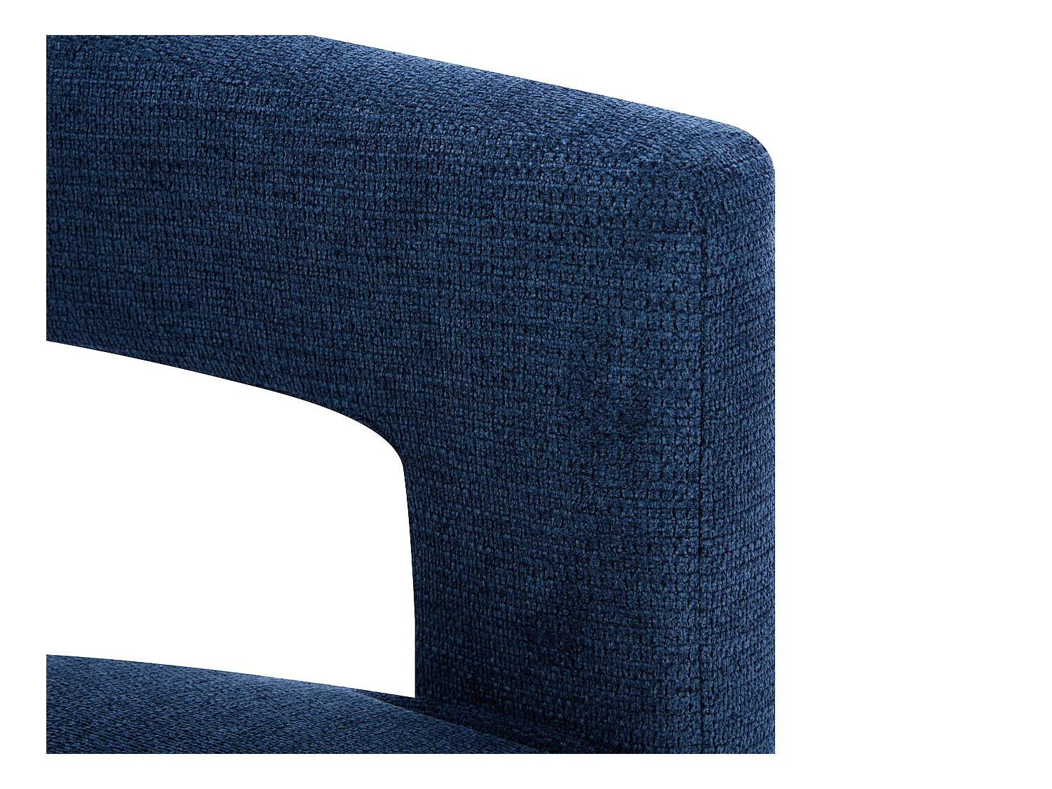 Sillón de tela texturizada azul FAVINA