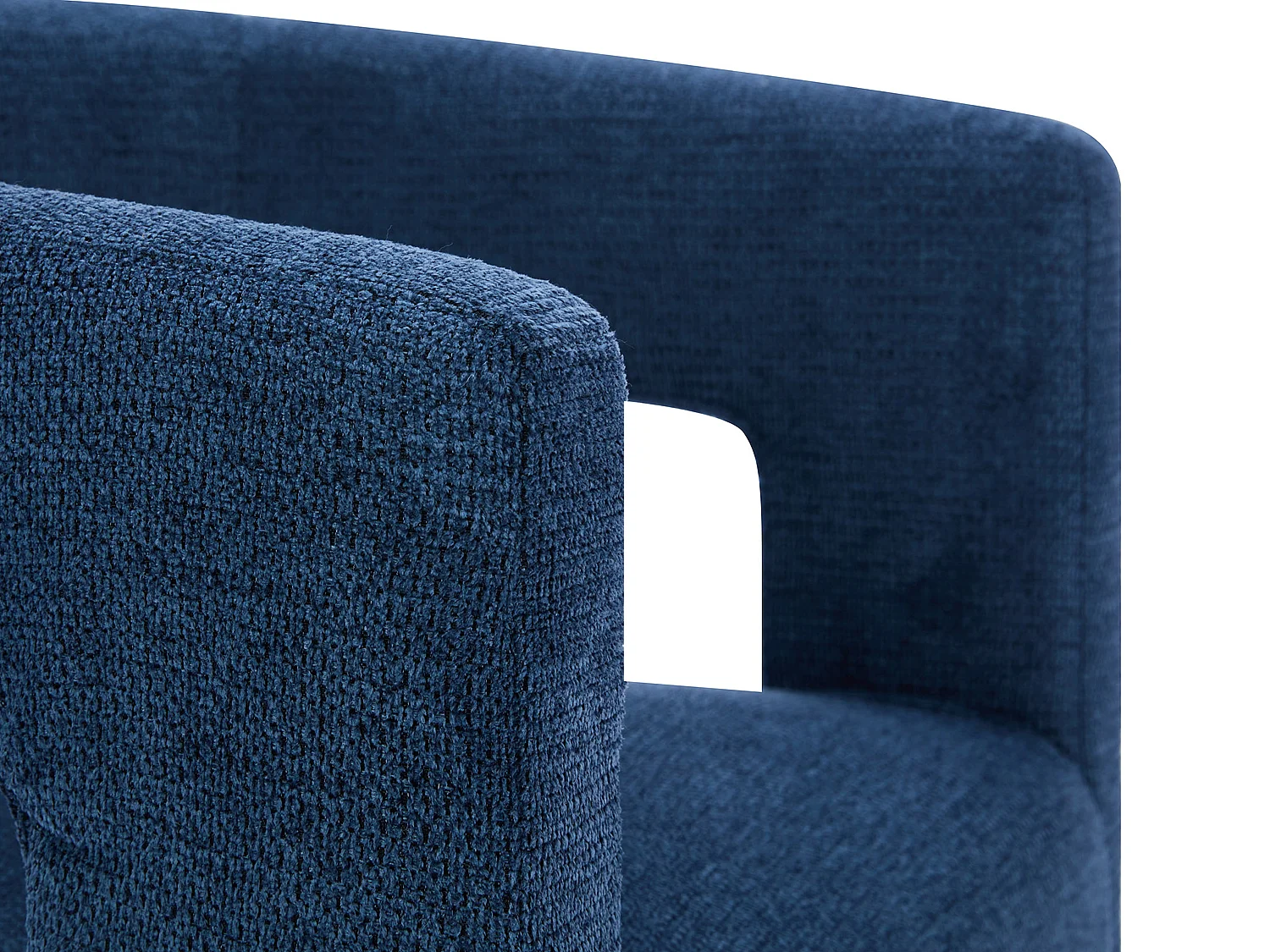 Blå texturerad tygfåtölj FAVINA