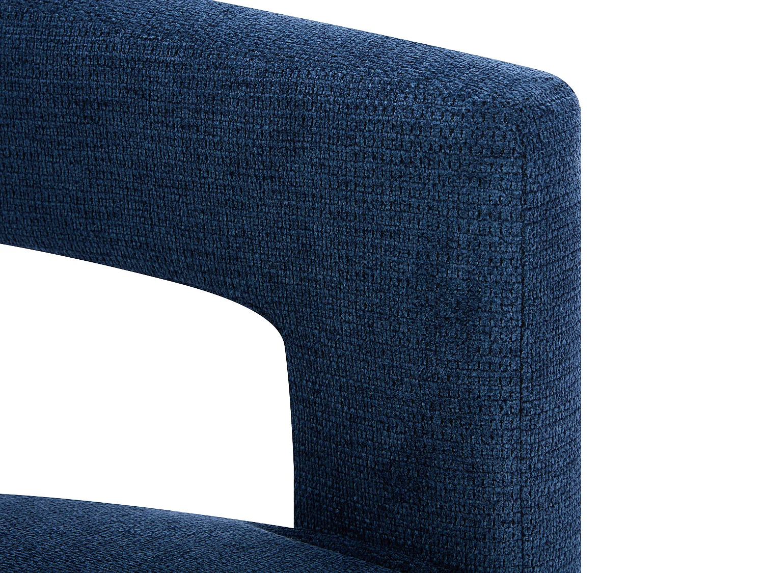 Blå texturerad tygfåtölj FAVINA