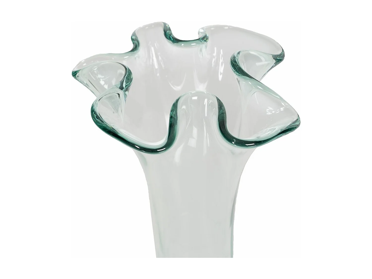 Florero WE CARE Beige vidrio reciclado 20 x 20 x 30 cm