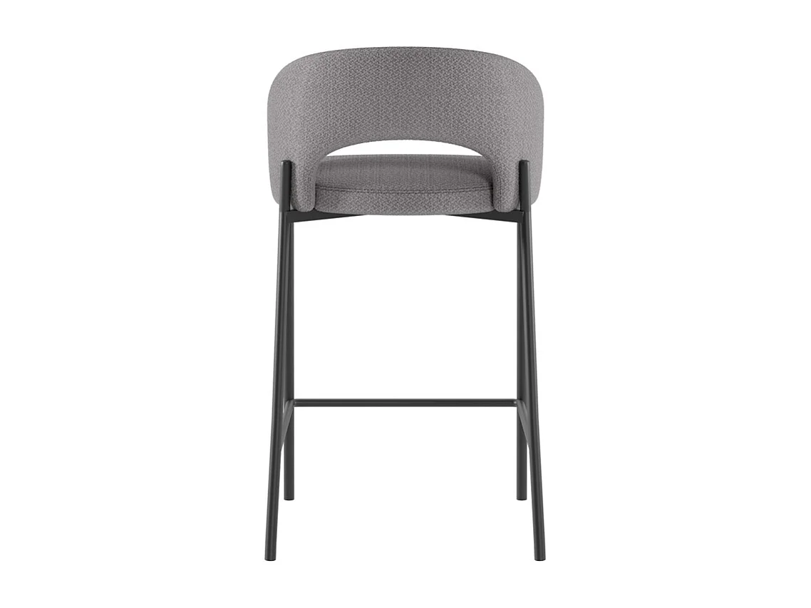 Greta - Sgabello in tessuto nero - Set da 2 pz