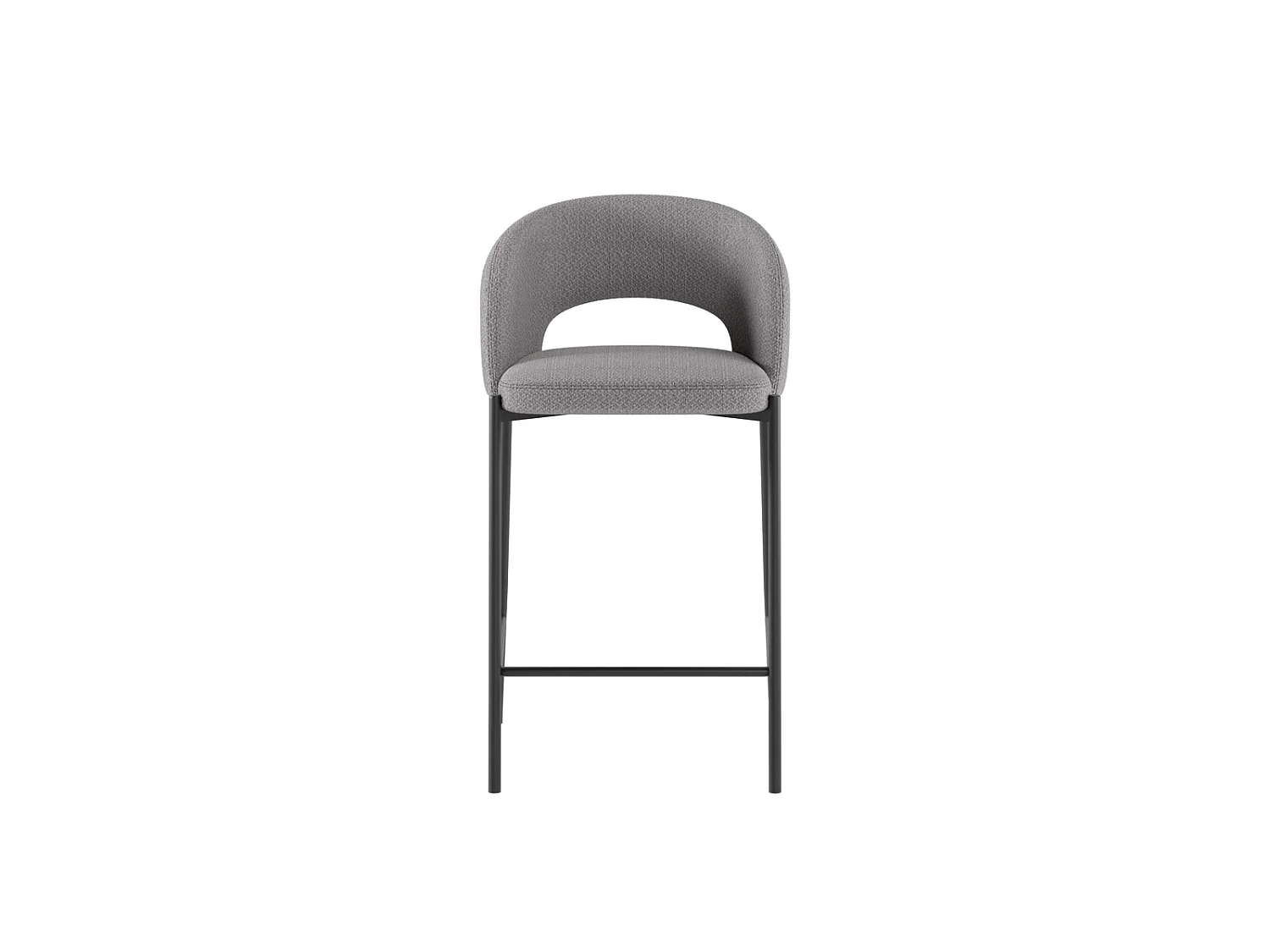 Greta Tabouret en tissu noir Lot de 2 pcs