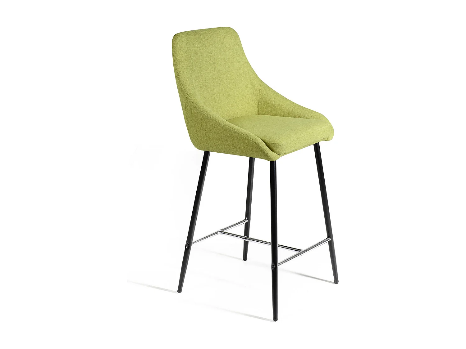 Ray - Sgabello in tessuto verde - Set da 1 pz