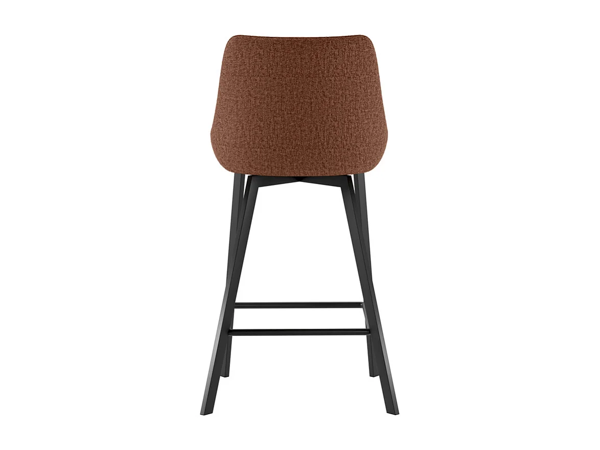 Fox - Zwarte stoffen kruk - Set van 2 stuks