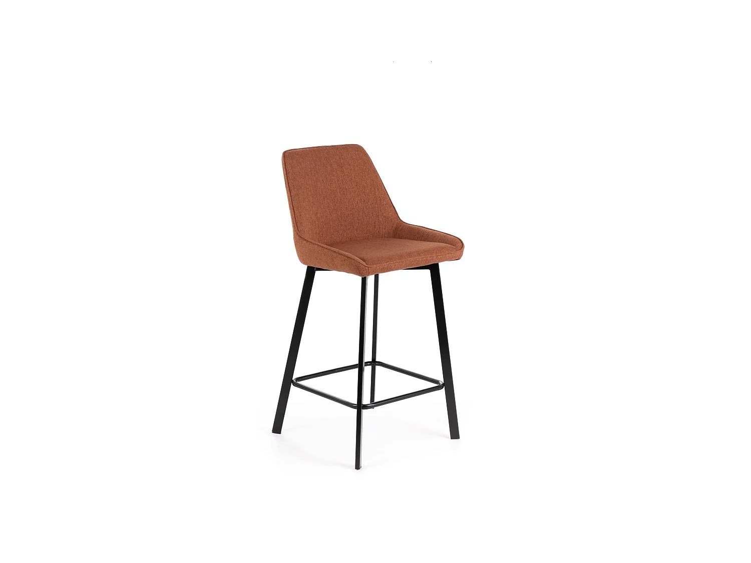 Fox Tabouret en tissu noir Lot de 2 pcs