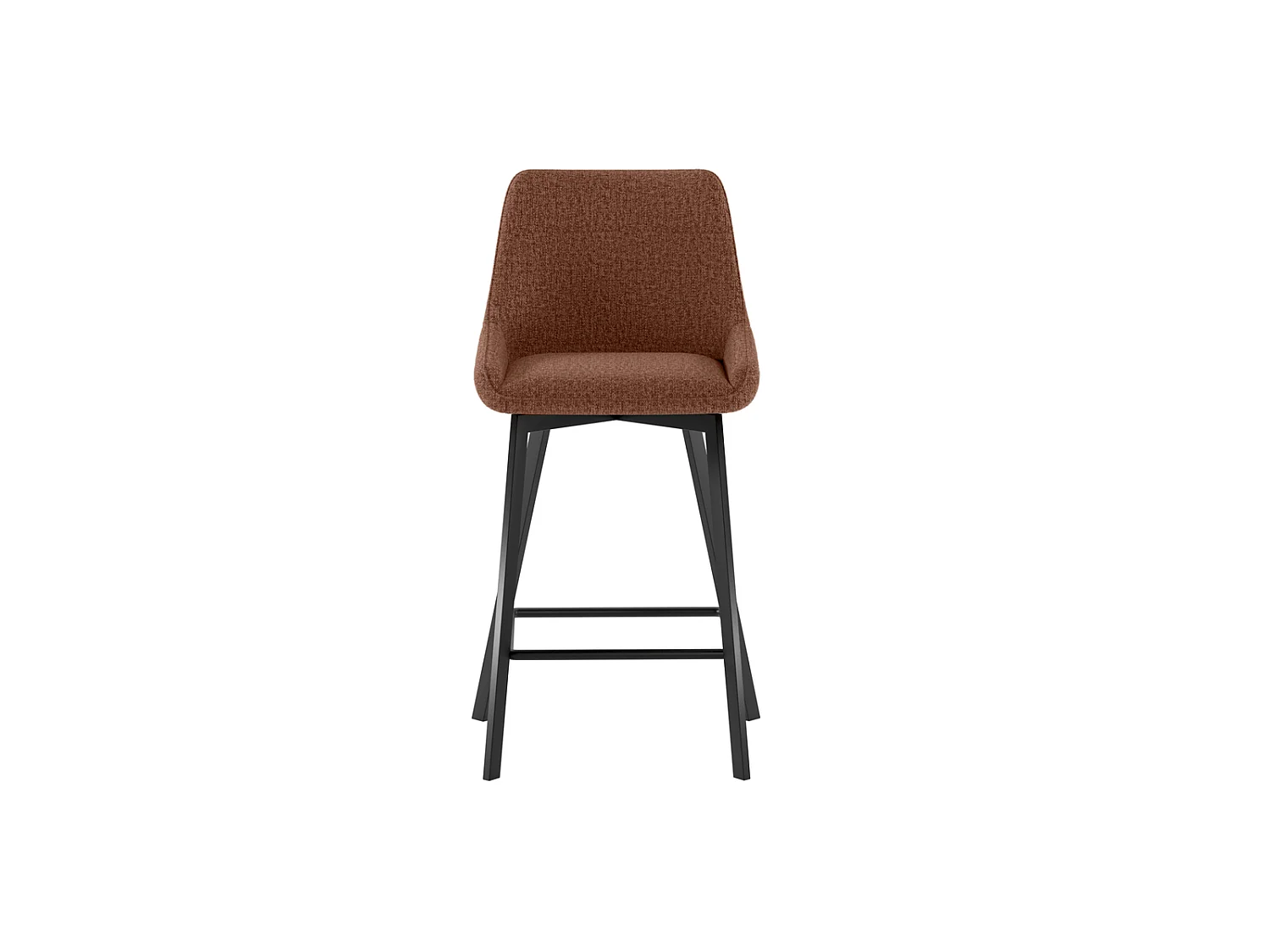 Fox Tabouret en tissu noir Lot de 2 pcs