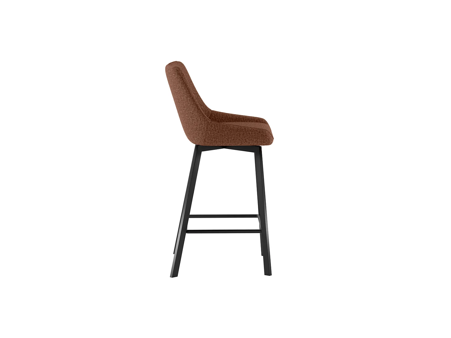 Fox Tabouret en tissu noir Lot de 2 pcs