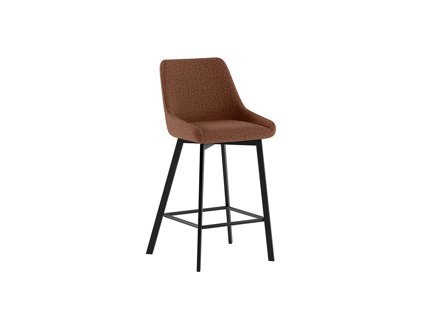 Fox Tabouret en tissu noir Lot de 2 pcs