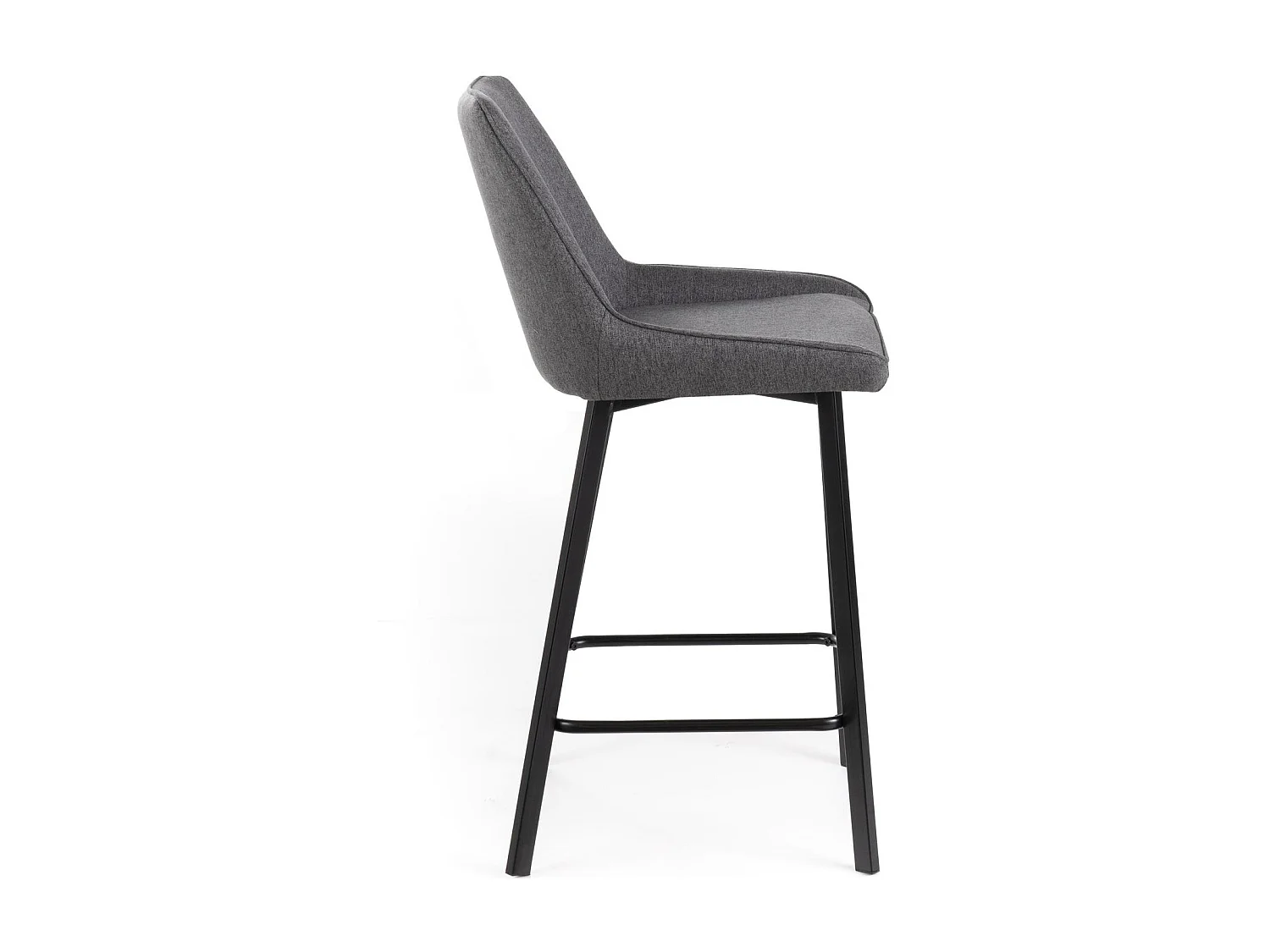 Fox - Sgabello in tessuto grigio scuro - Set da 2 pz