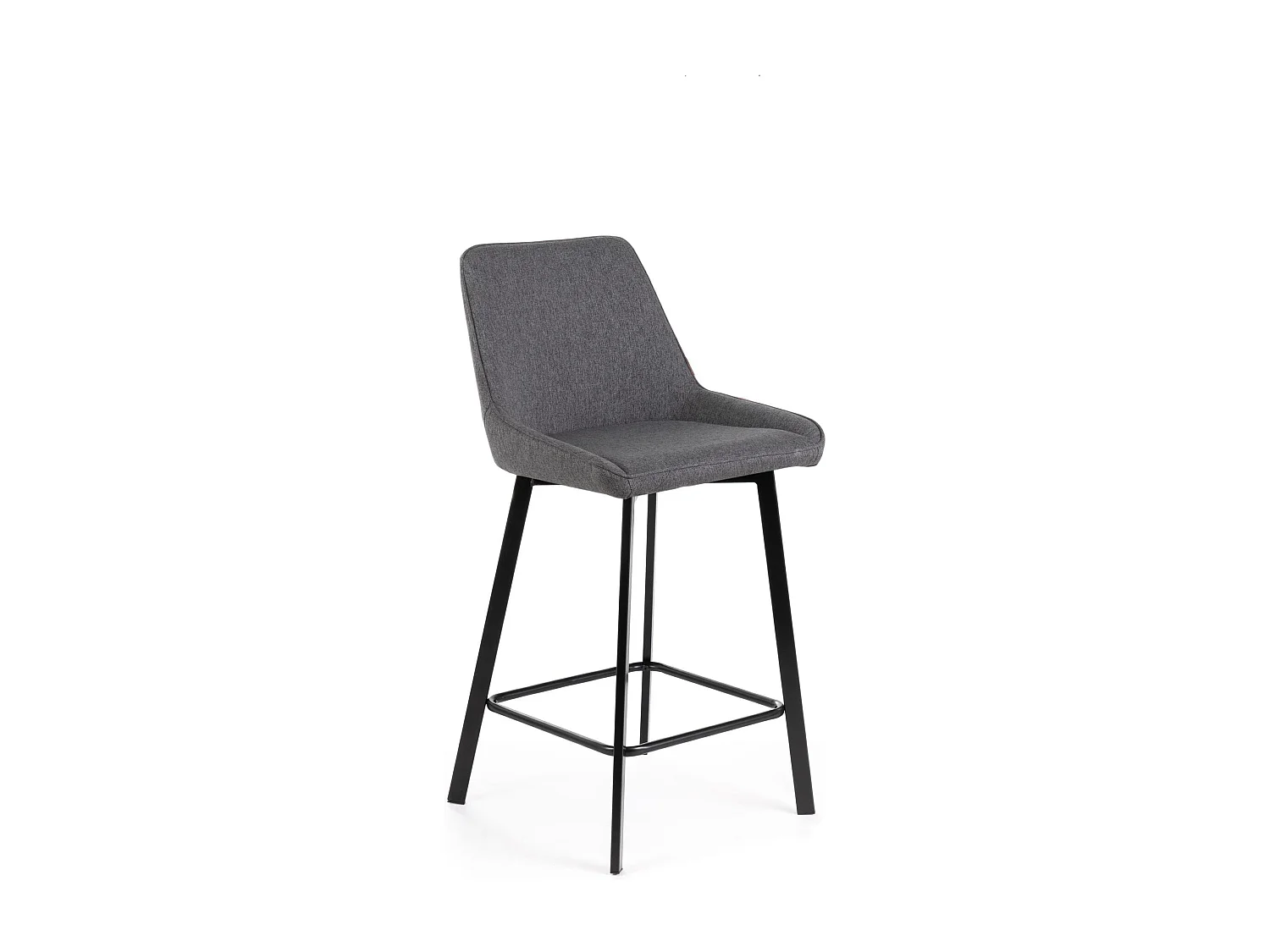 Fox Tabouret en tissu gris foncé Lot de 2 pcs