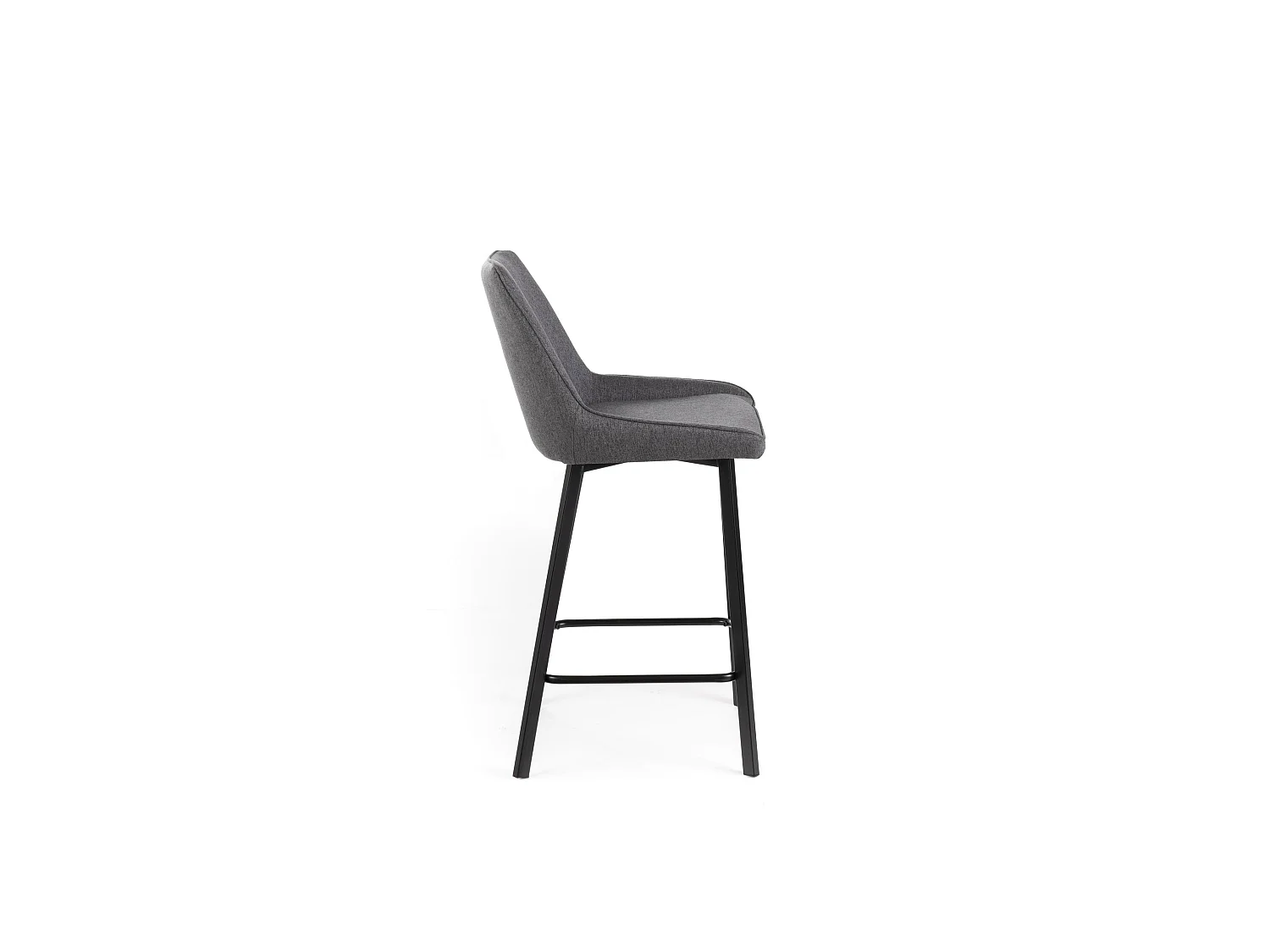 Fox Tabouret en tissu gris foncé Lot de 2 pcs