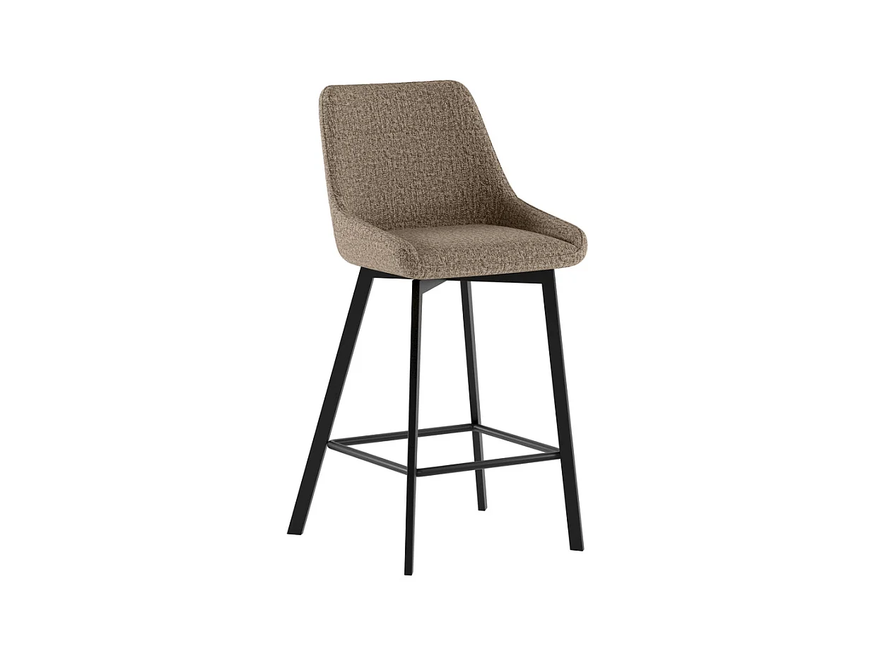 Fox Tabouret en tissu beige Lot de 2 pcs