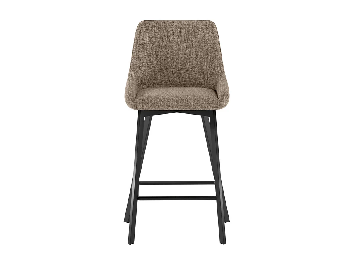 Fox Tabouret en tissu beige Lot de 2 pcs