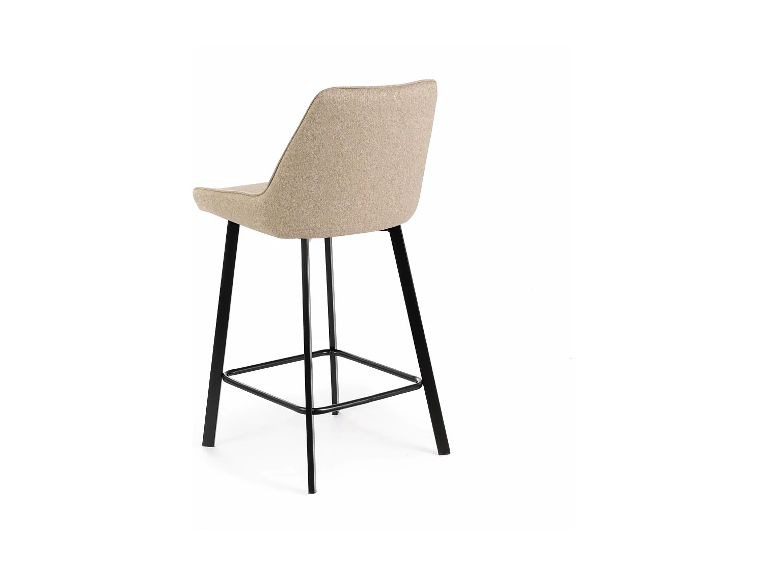 Fox Tabouret en tissu beige Lot de 2 pcs