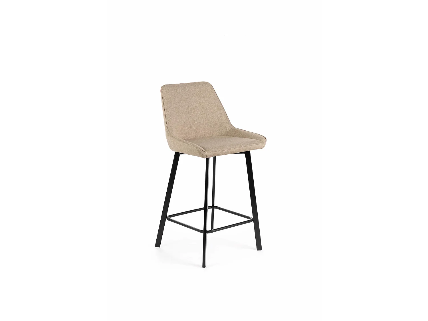 Fox Tabouret en tissu beige Lot de 2 pcs