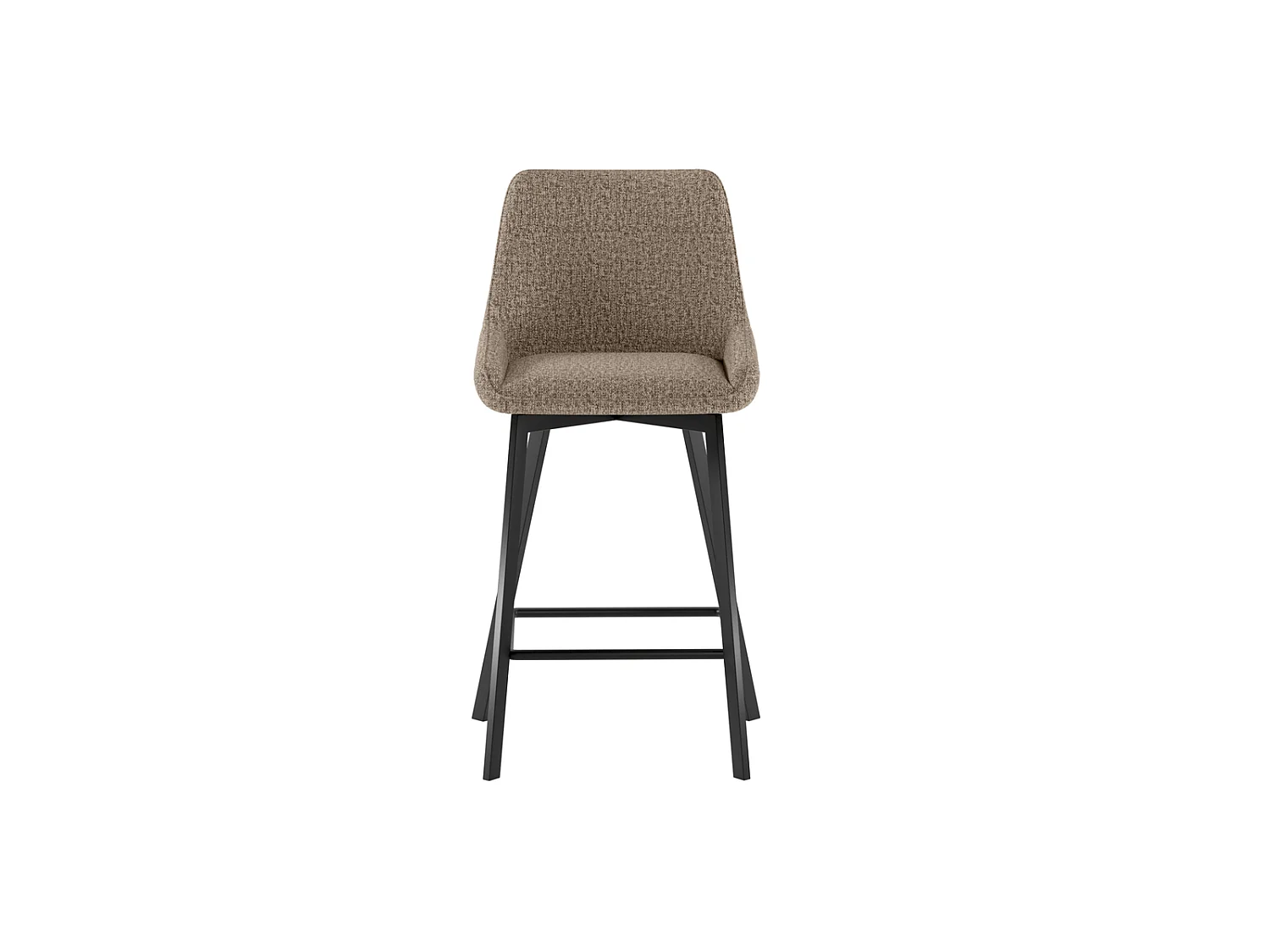 Fox Tabouret en tissu beige Lot de 2 pcs