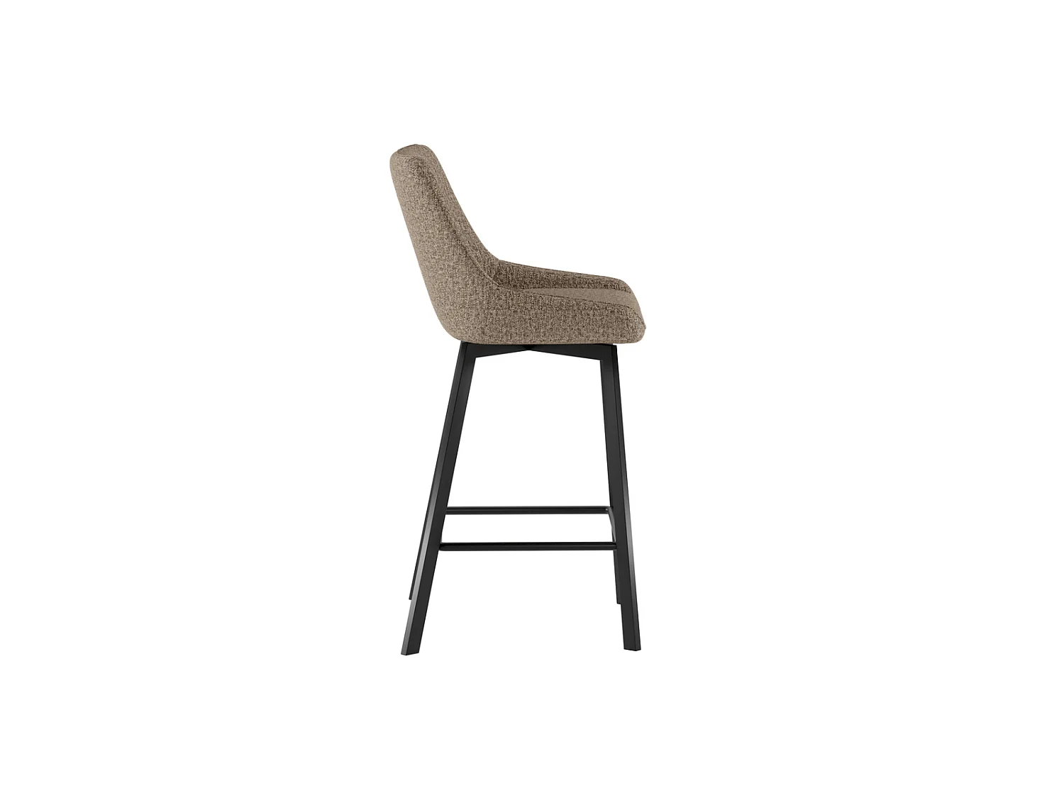 Fox Tabouret en tissu beige Lot de 2 pcs