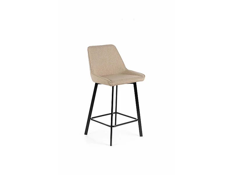 Taburete de tela beige Fox - Juego de 2