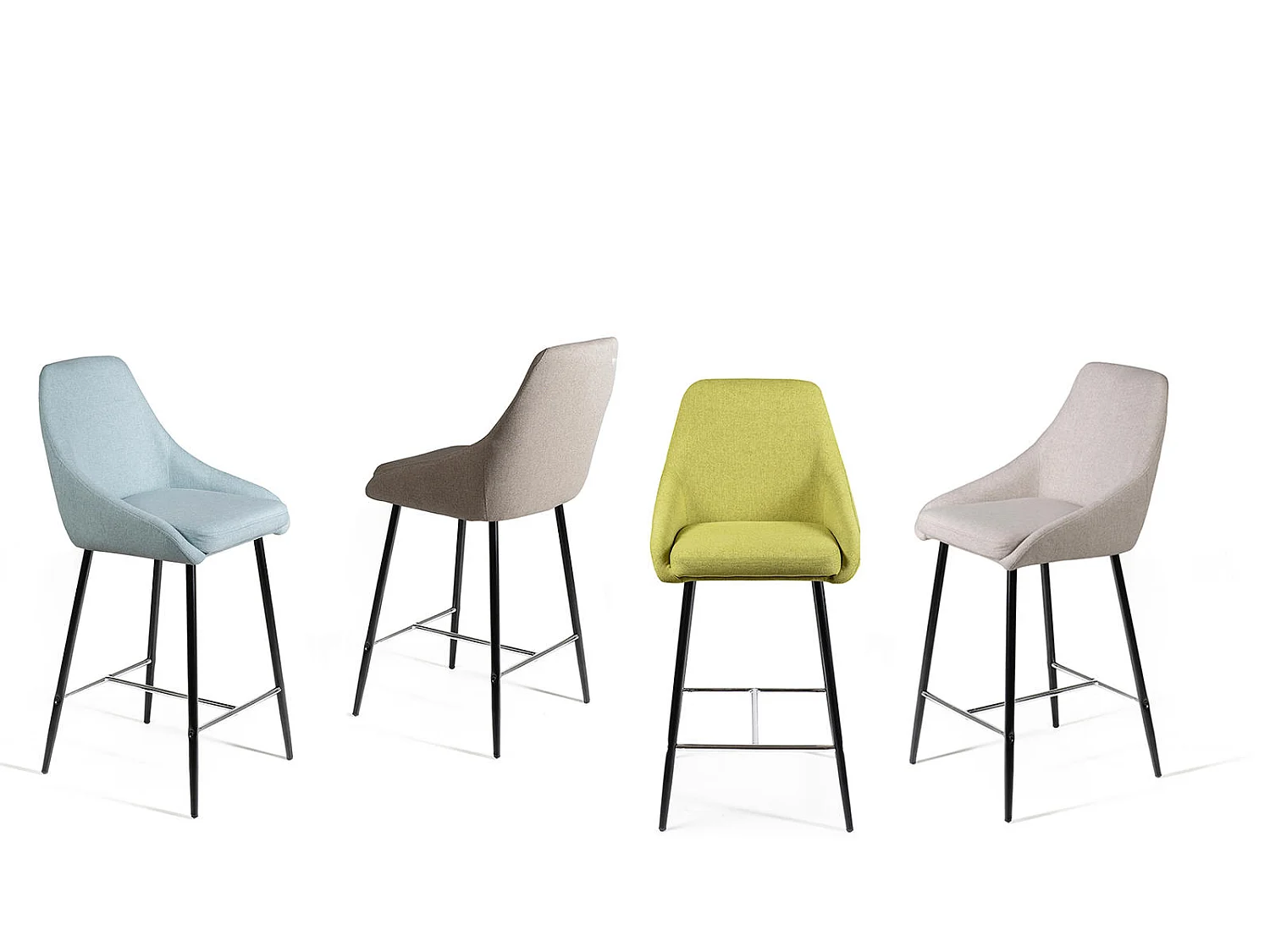 Ray Tabouret en tissu bleu Lot de 1 pc