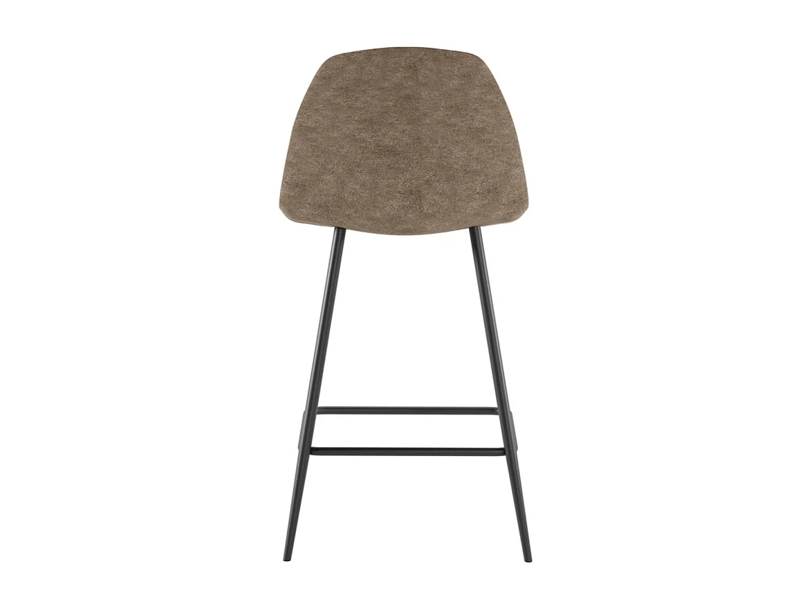 Brigitte - Sgabello in similpelle antracite - Set da 2 pz