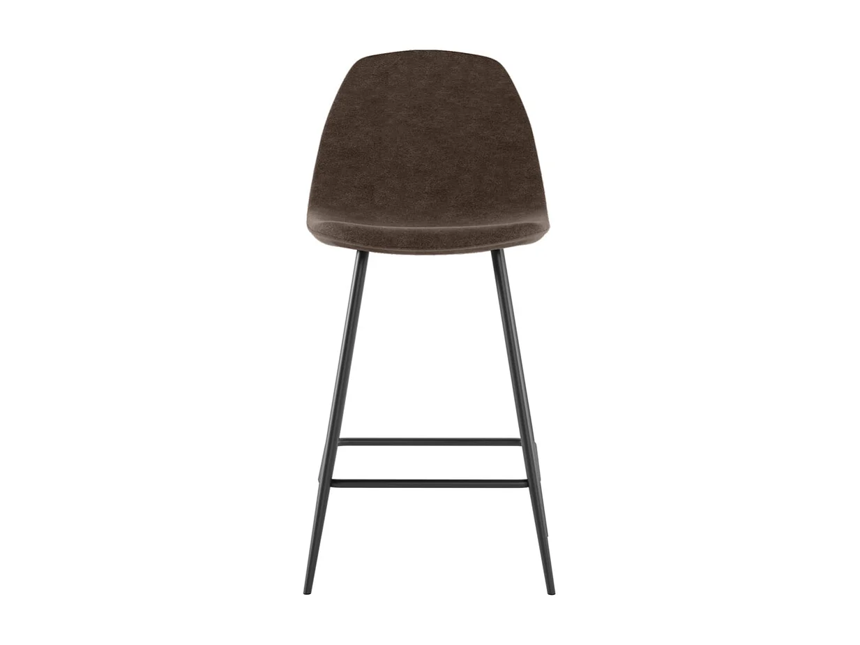 Brigitte - Sgabello in similpelle marrone - Set da 2 pz