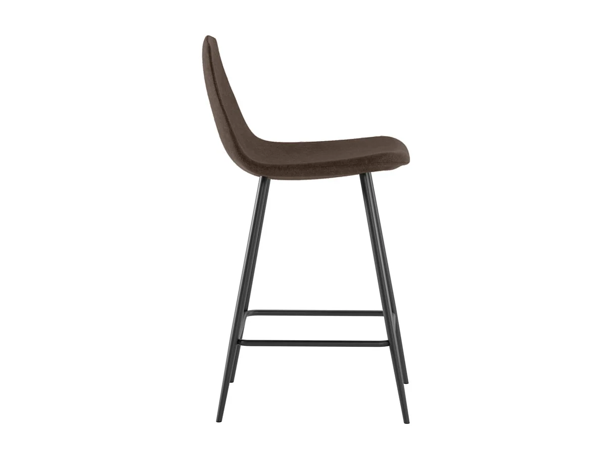 Brigitte Tabouret simili cuir marron Lot de 2 pcs