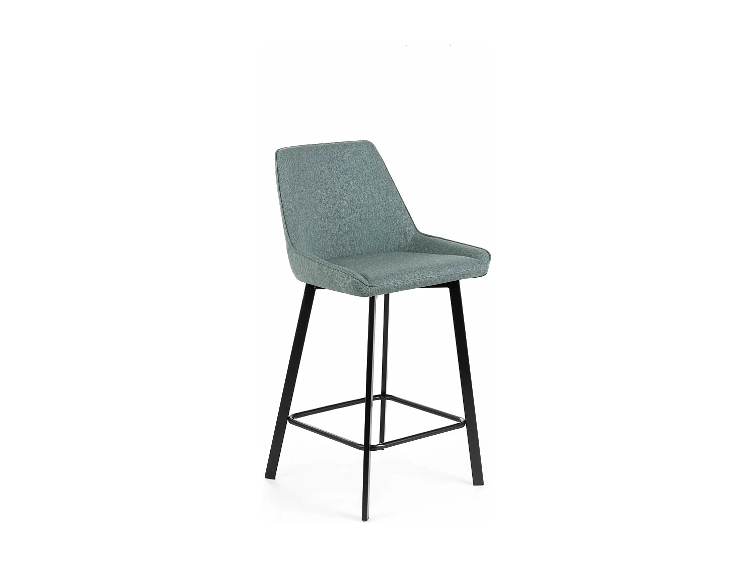 Fox Tabouret en tissu noir Lot de 2 pcs