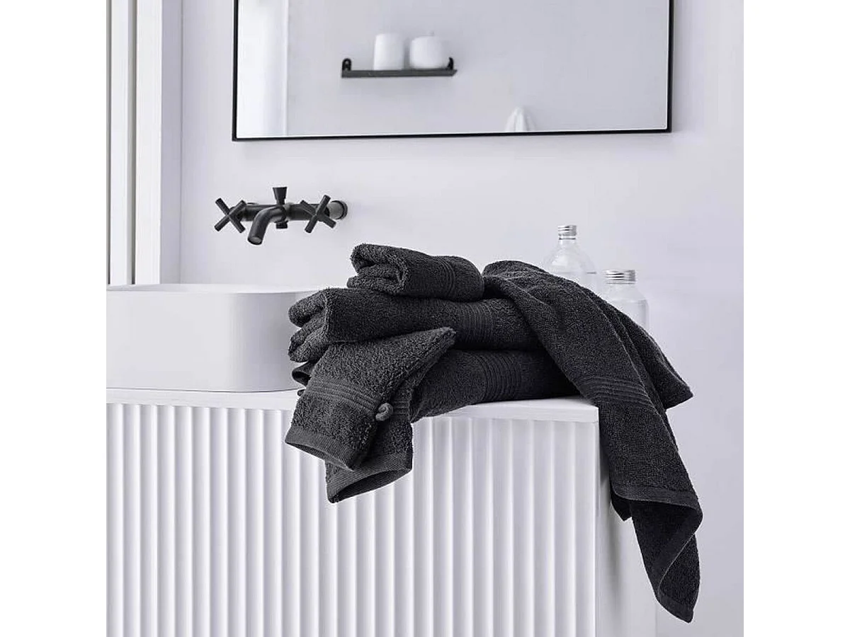 MaxiBadetuch 90 x 150 cm, 100 % Baumwolle, anthrazitfarben