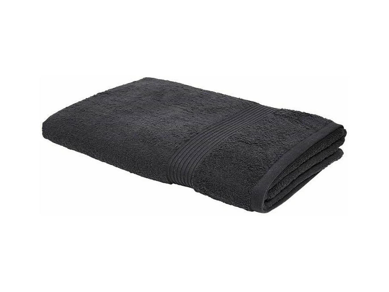 Maxi drap de bain 100% coton 90x150 cm, coloris fusain, Today Essential