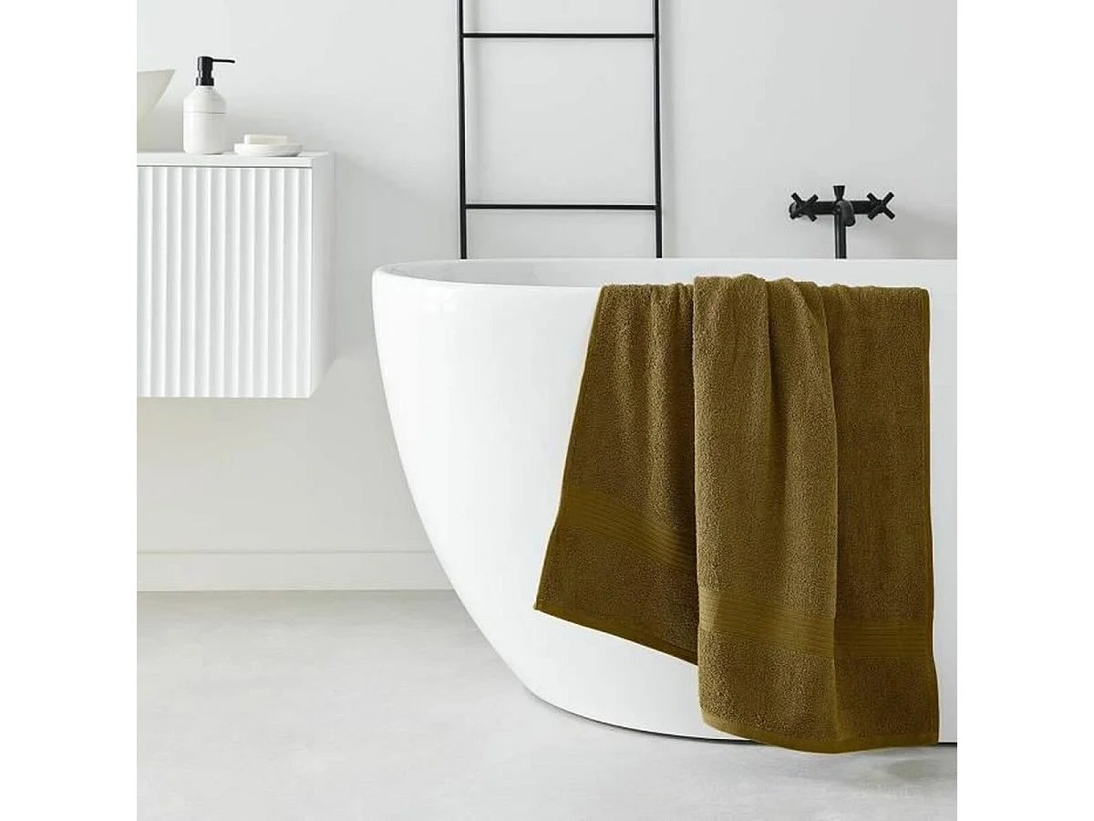Maxi drap de bain 100% coton 90x150 cm, coloris bronze, Today Essential
