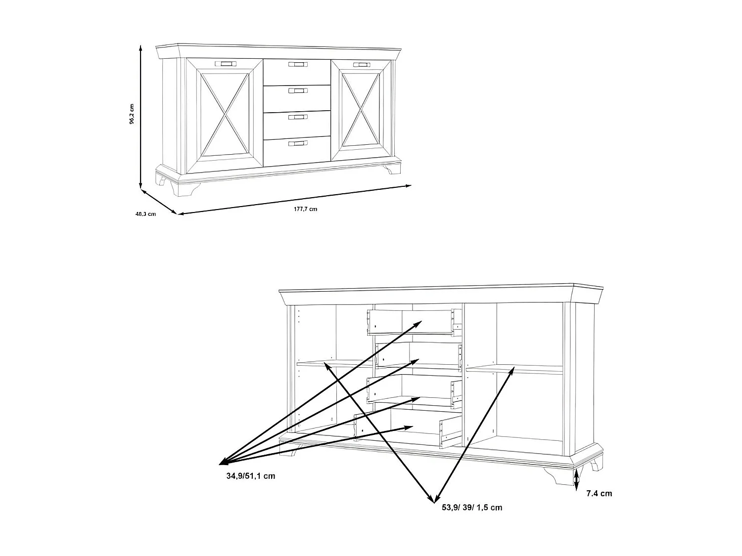 Sideboard Kasmir/Beige